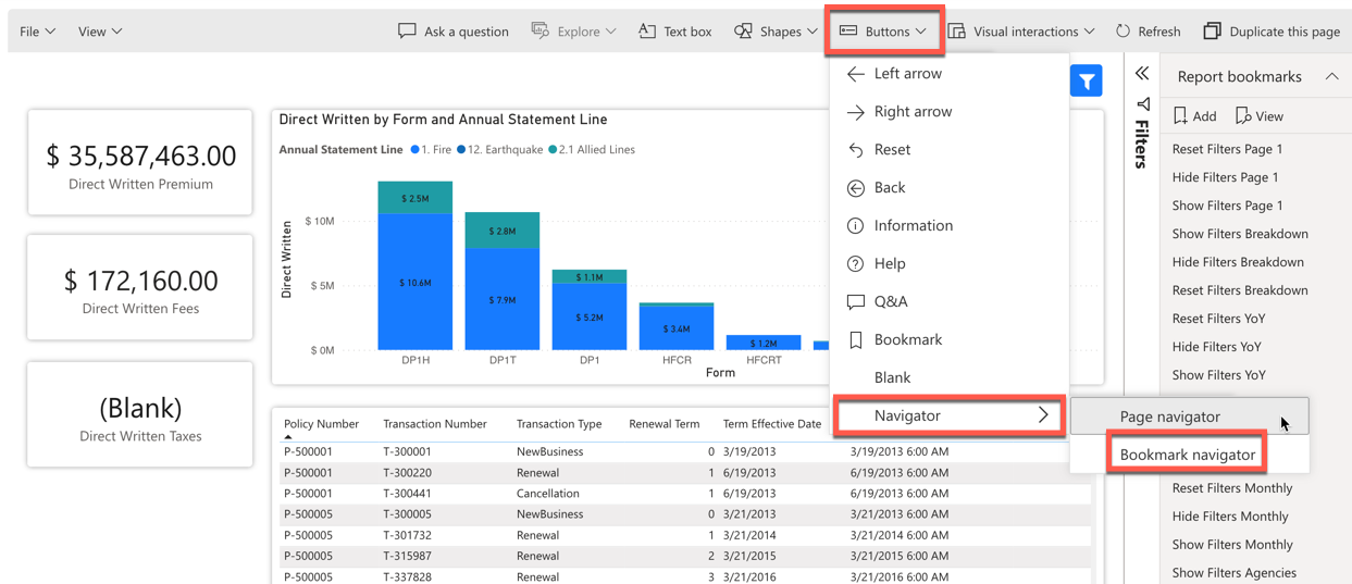 Create a Bookmark Navigator